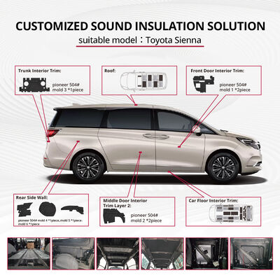 Хорошая цена Комплект шумоизоляции Toyota Sienna с премиальными материалами Pioneer для снижения шума во всем автомобиле онлайн